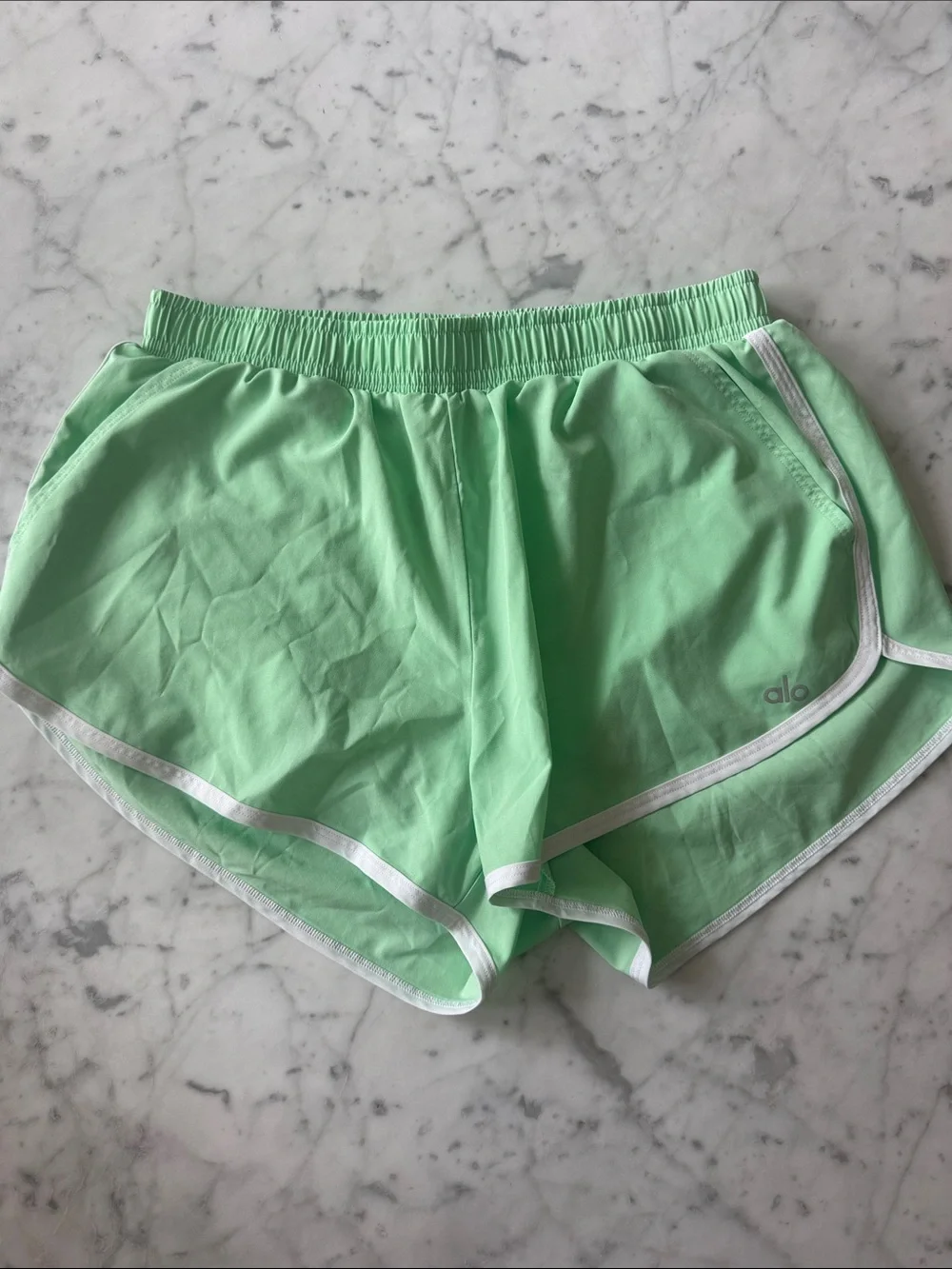 ALO Yoga Mint Green Racerback Tank & Shorts Set both size small | like new